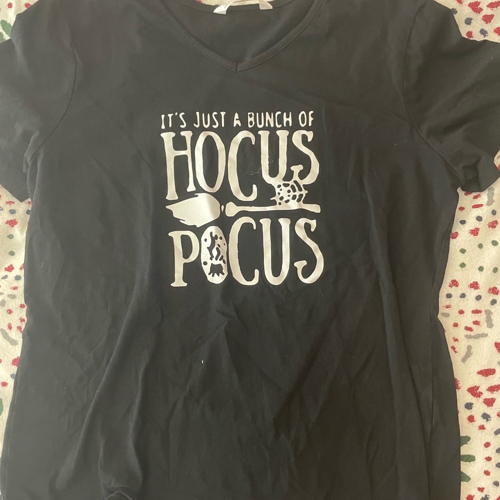 “It’s just a bunch of hocus pocus” woman’s tshirt, size large, black shirt